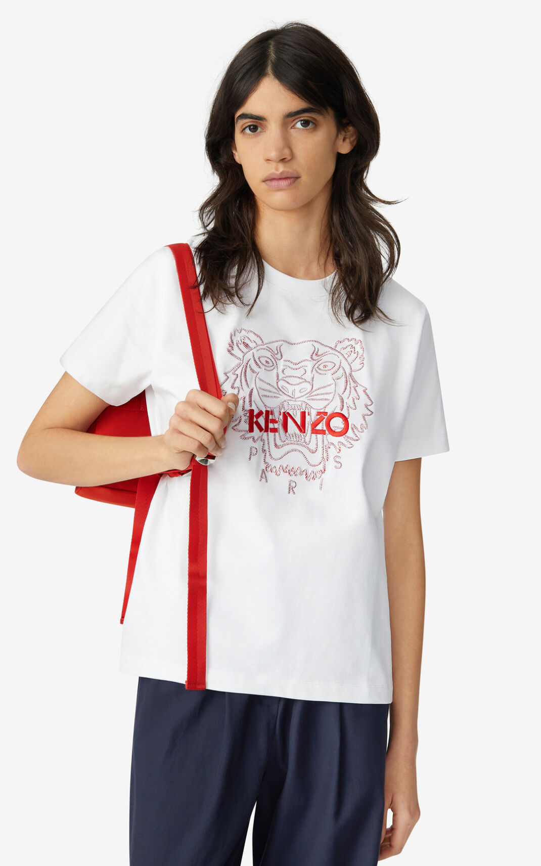 Kenzo Tiger loose fitting T Shirt Dam | 51934-KHSC